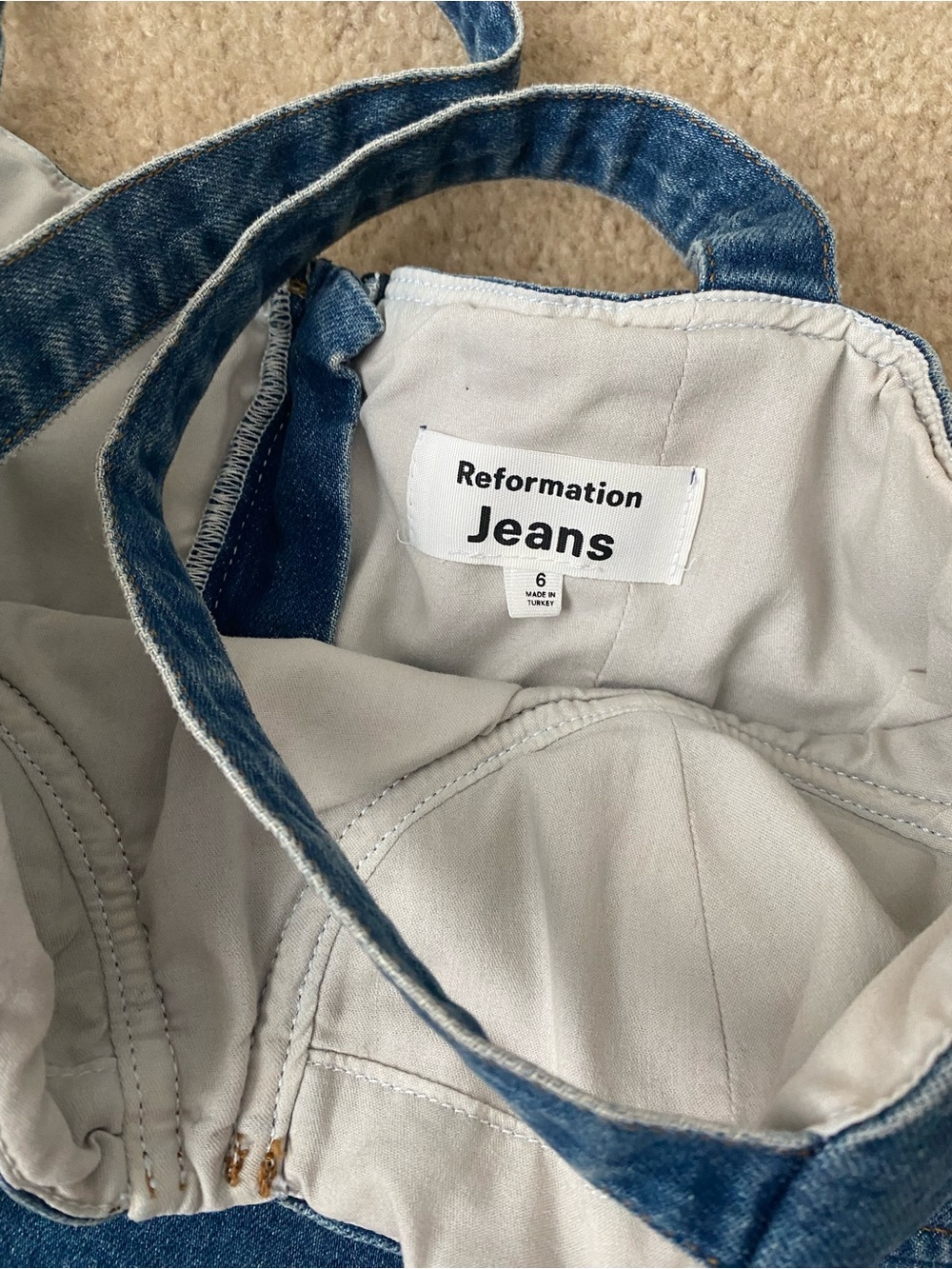 Reformation Nikki Denim Bustier Dress - Picture 2 of 4